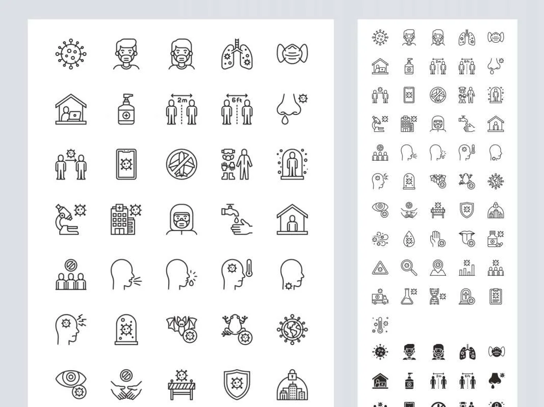 COVID-19 Free Icons for Figma and Adobe XD