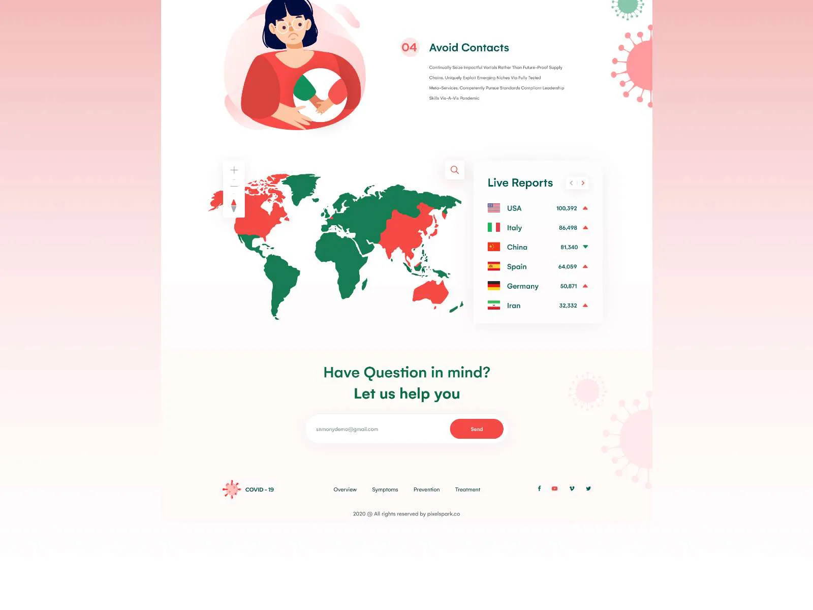 COVID-19 Landing Page for Figma and Adobe XD No 4