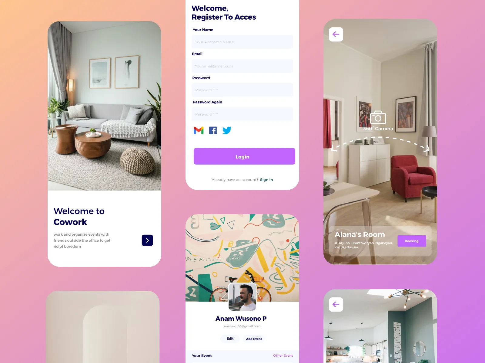 Coworking Space UI Kit for Figma and Adobe XD No 4
