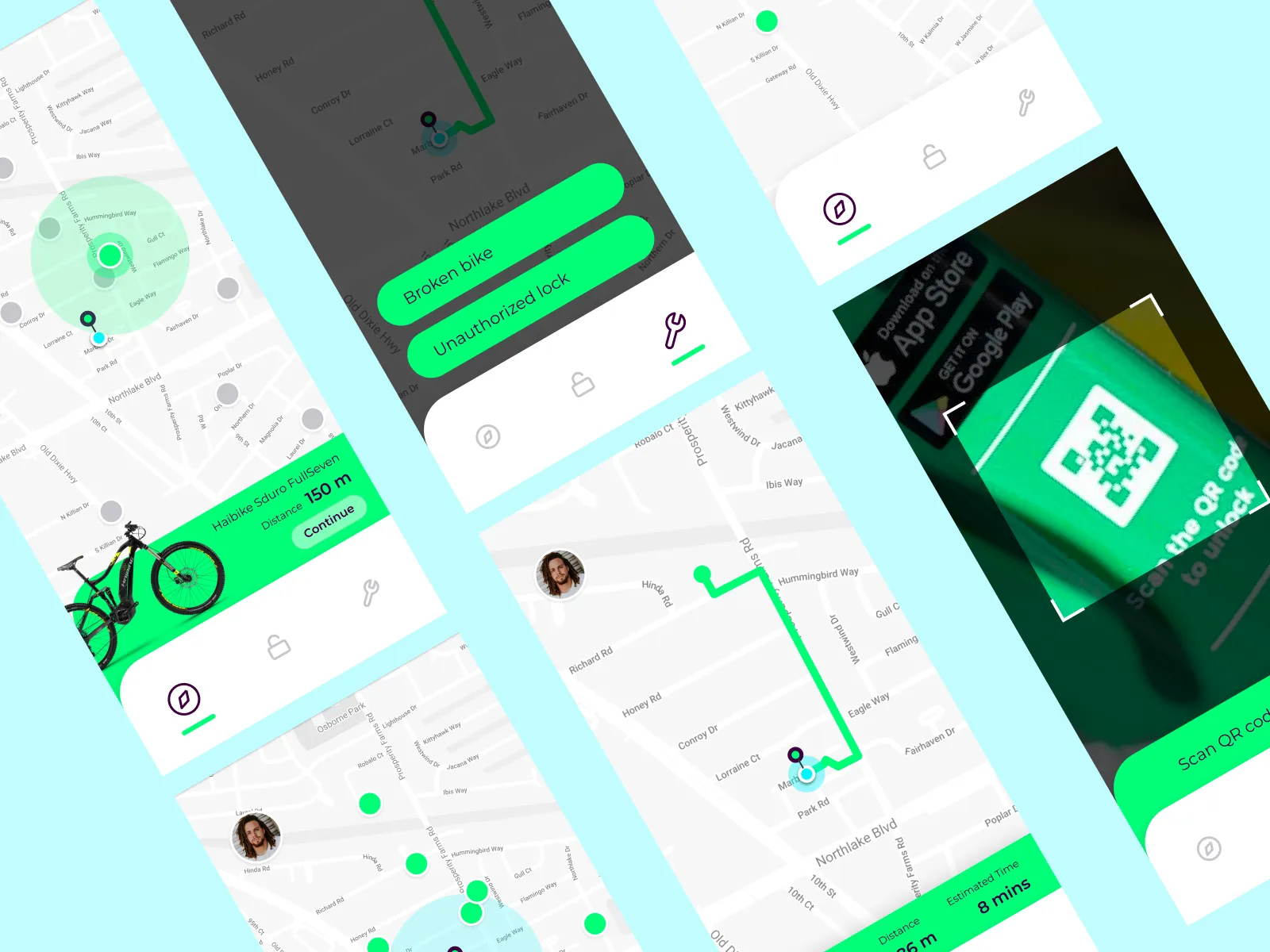 Dash Bike Sharing App for Figma and Adobe XD No 2
