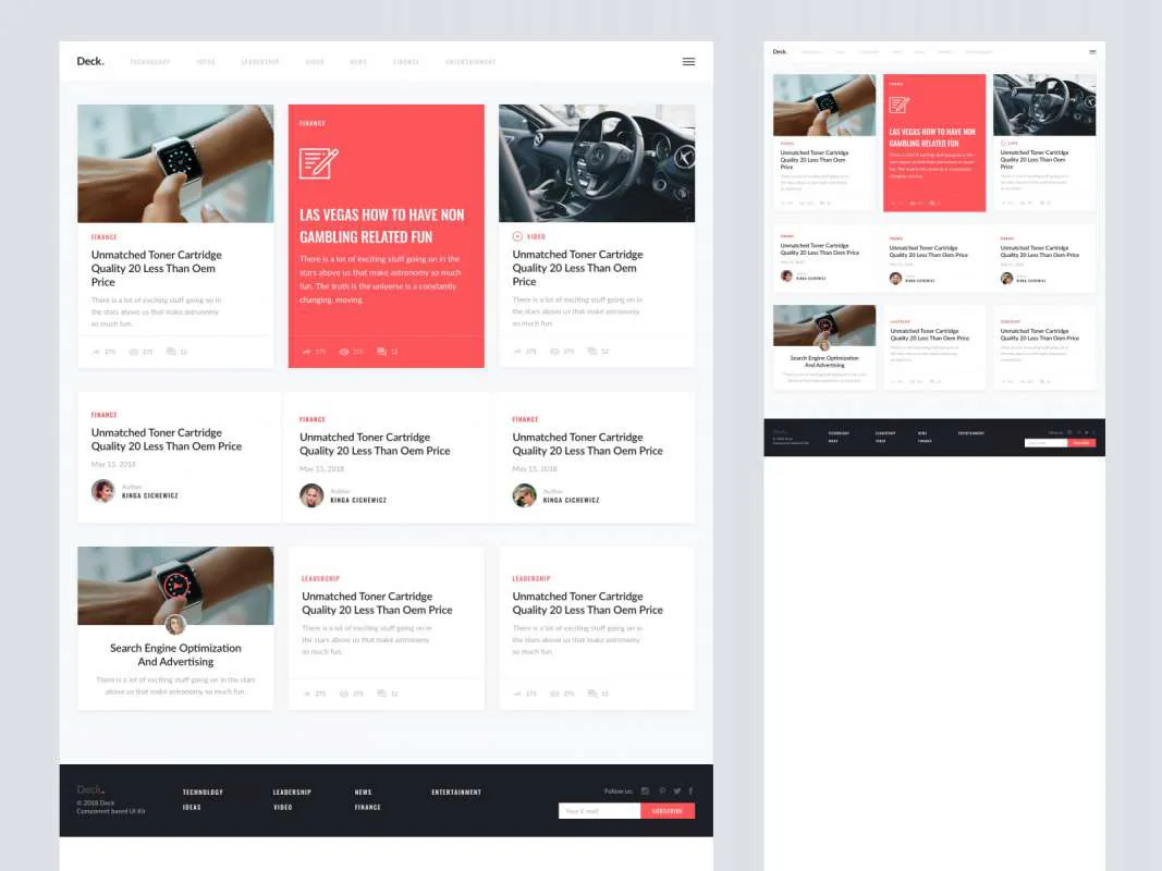Deck Card UI Kit for Figma and Adobe XD