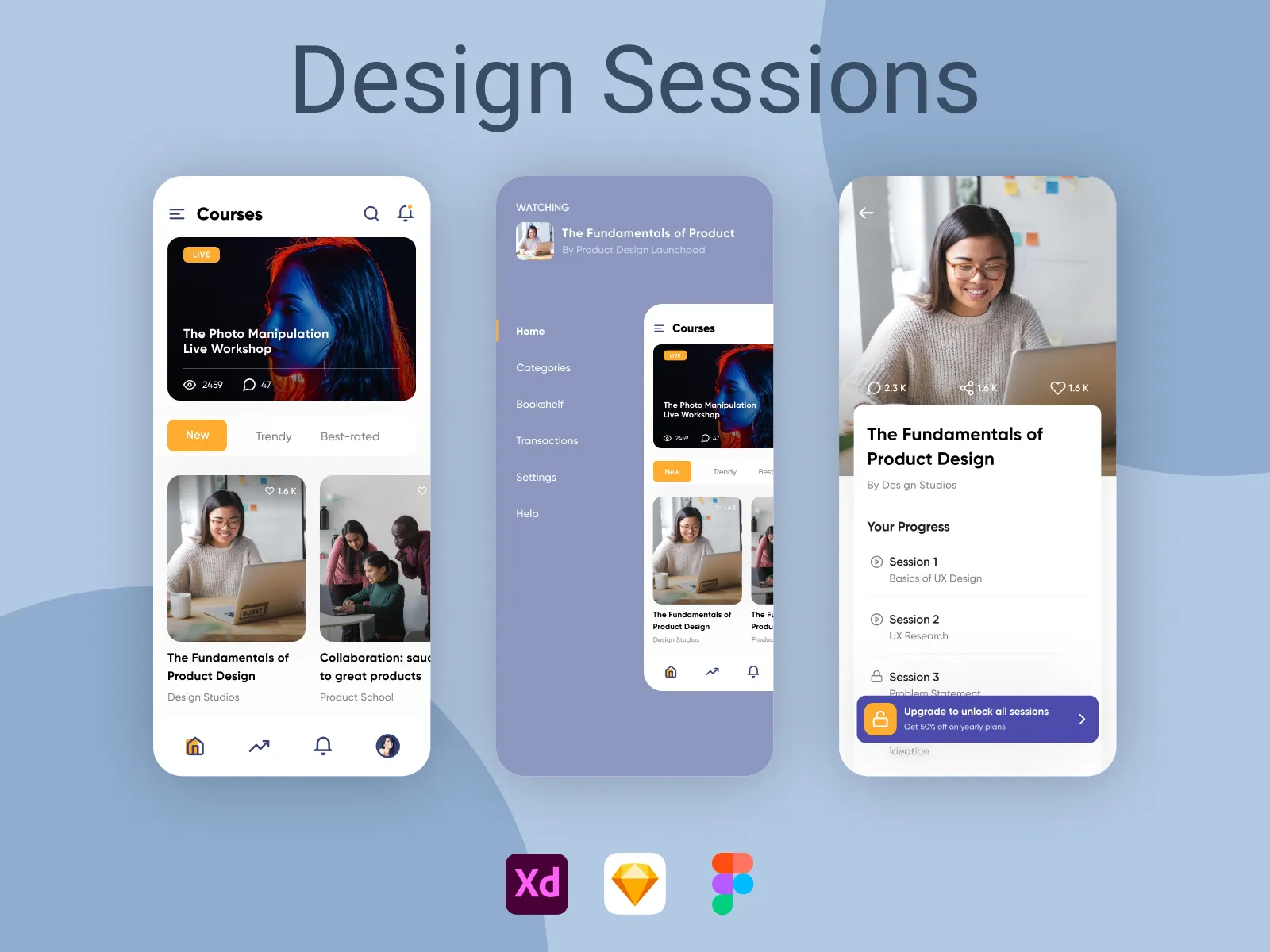 Design Sessions App Exploration  - Free template