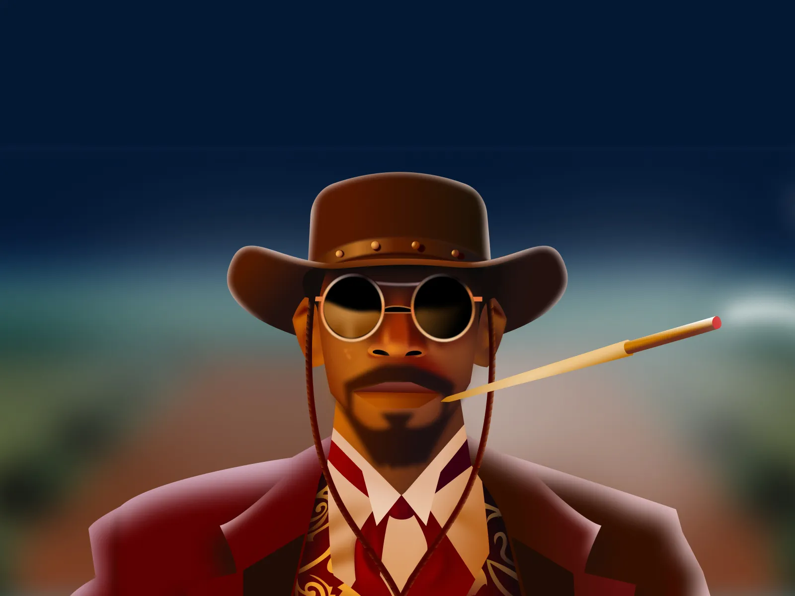 Django Movie Vector Illustration for Figma and Adobe XD No 4