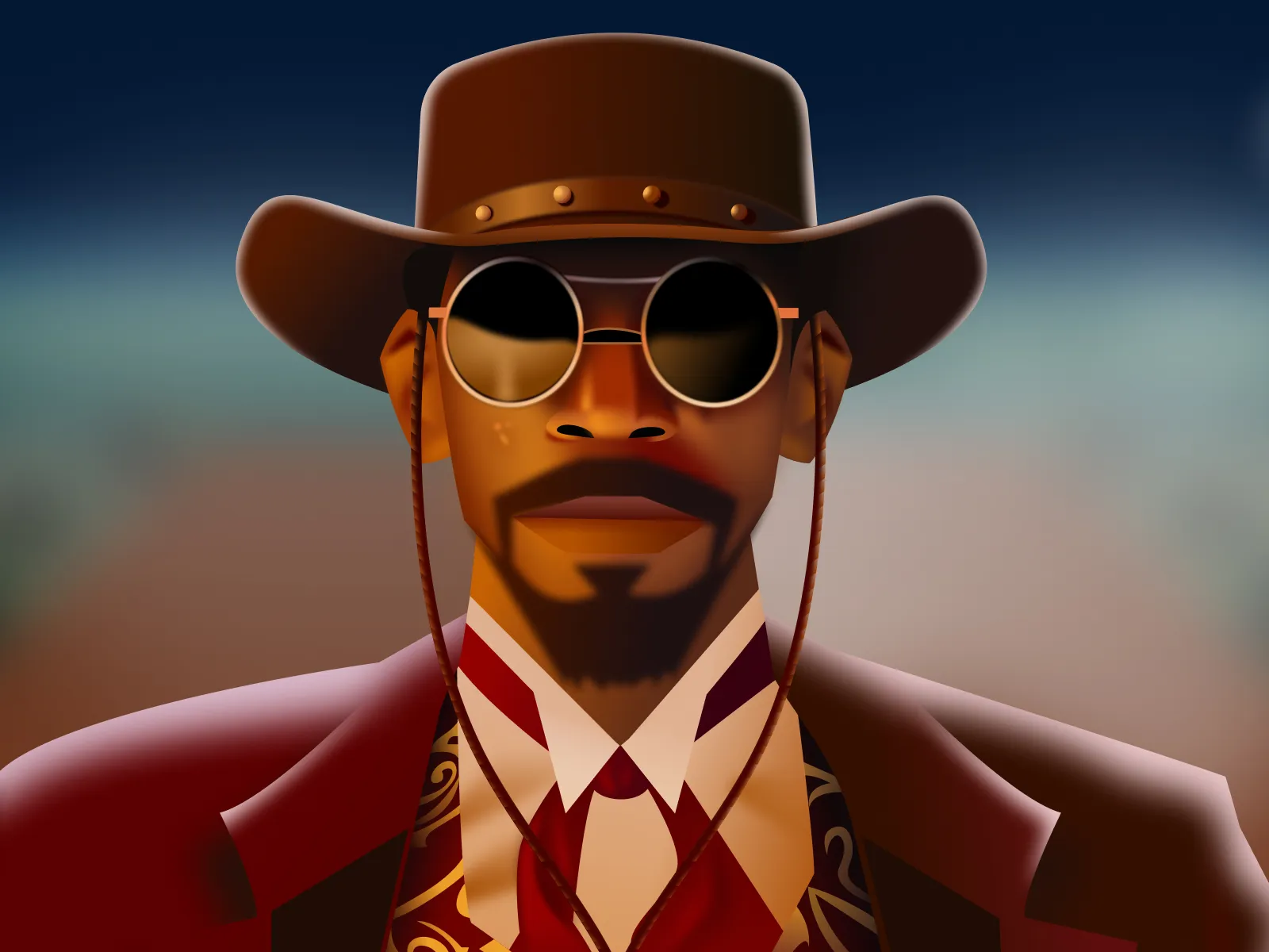 Django Movie Vector Illustration for Figma and Adobe XD No 4