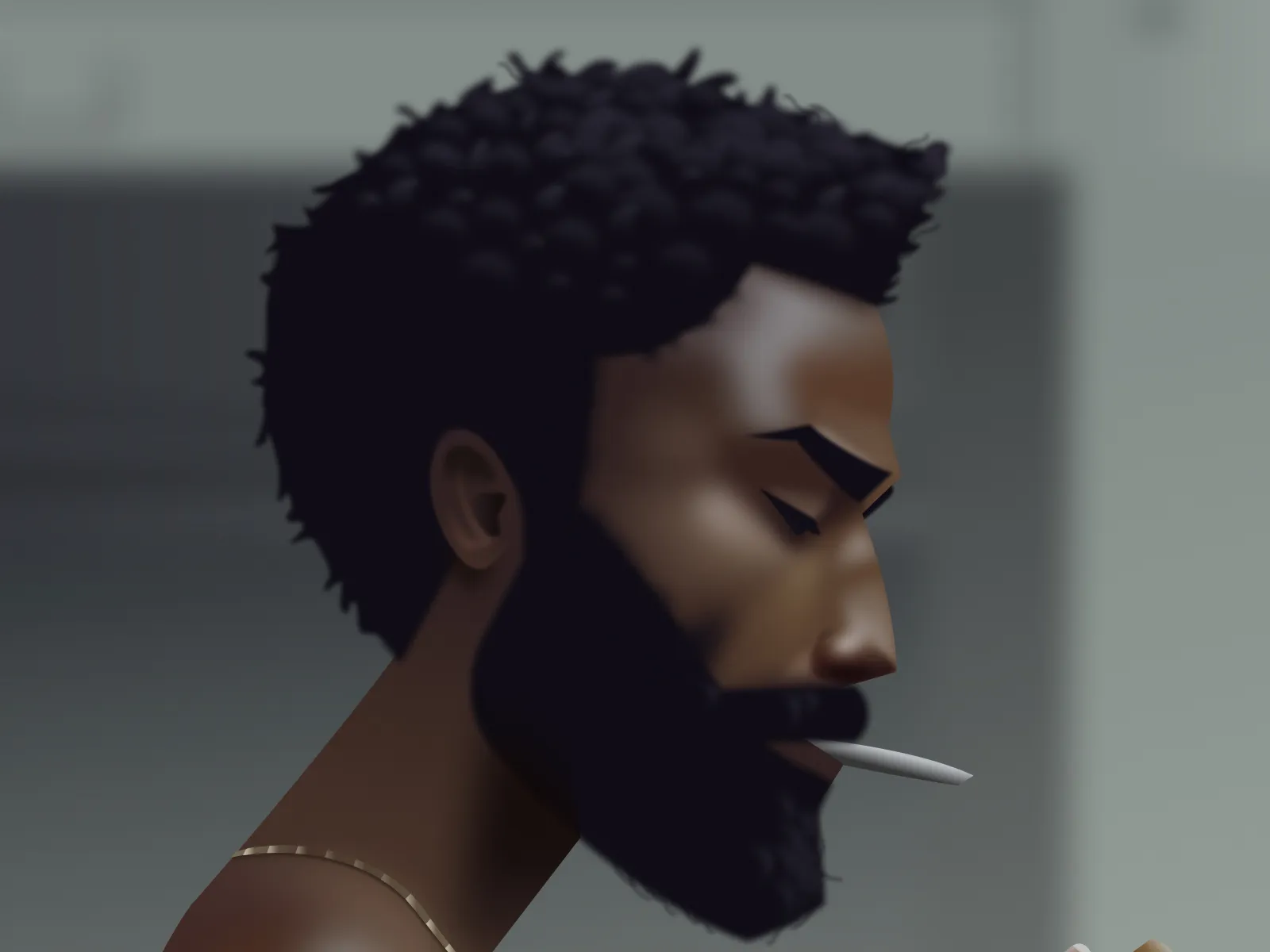 Donald Glover Vector Illustration for Figma and Adobe XD No 4