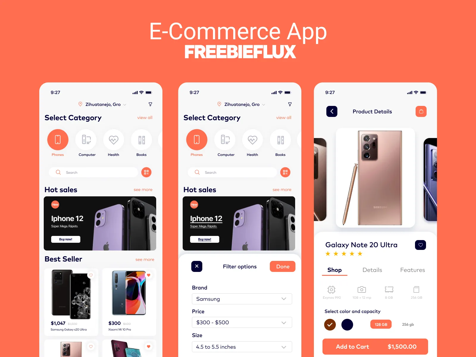 E-Commerce App for Figma and Adobe XD No 4