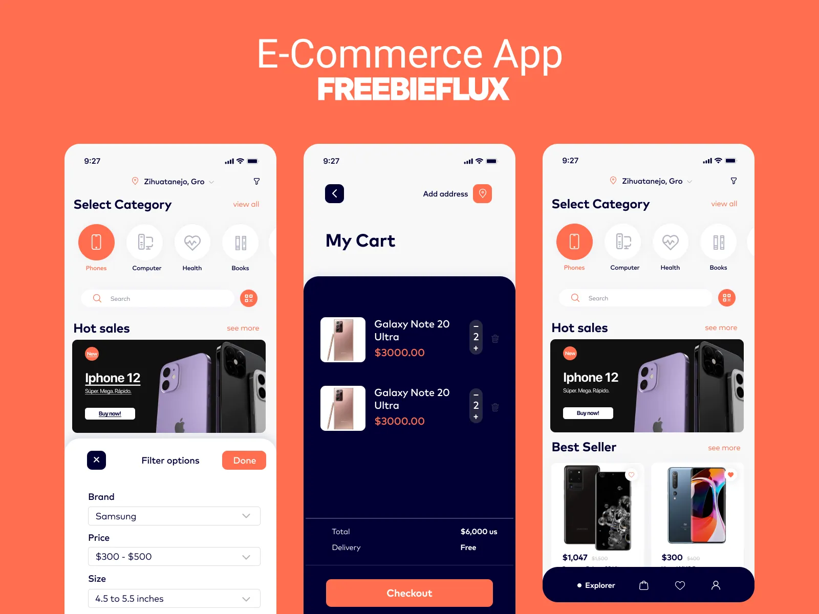 E-Commerce App for Figma and Adobe XD No 4