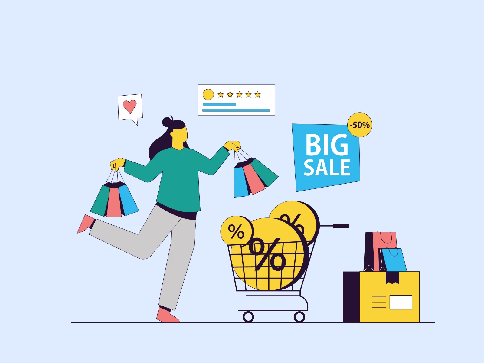 E-Commerce Illustration Kit for Figma and Adobe XD No 4