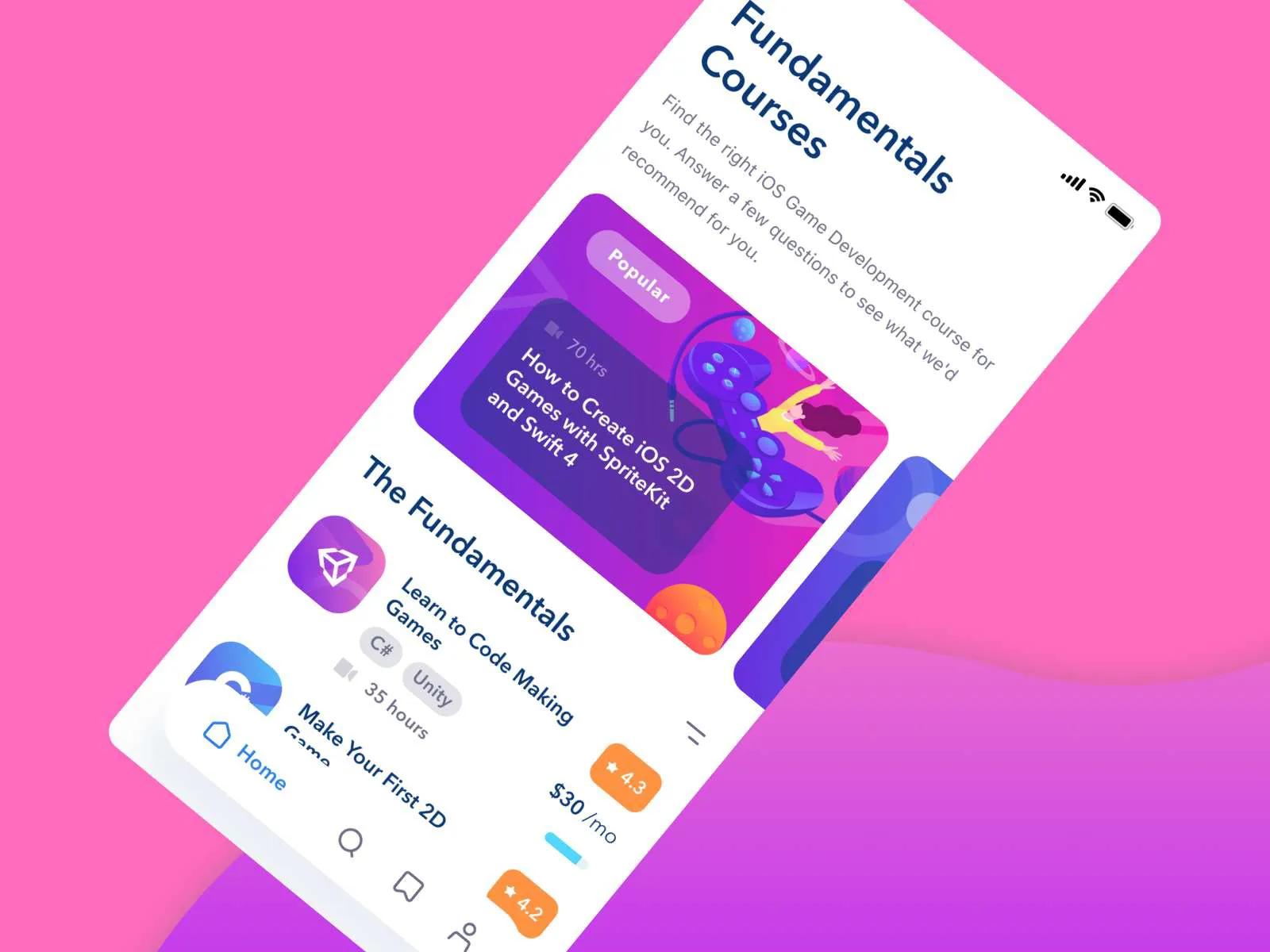 E-learning Mobile for Figma and Adobe XD No 4