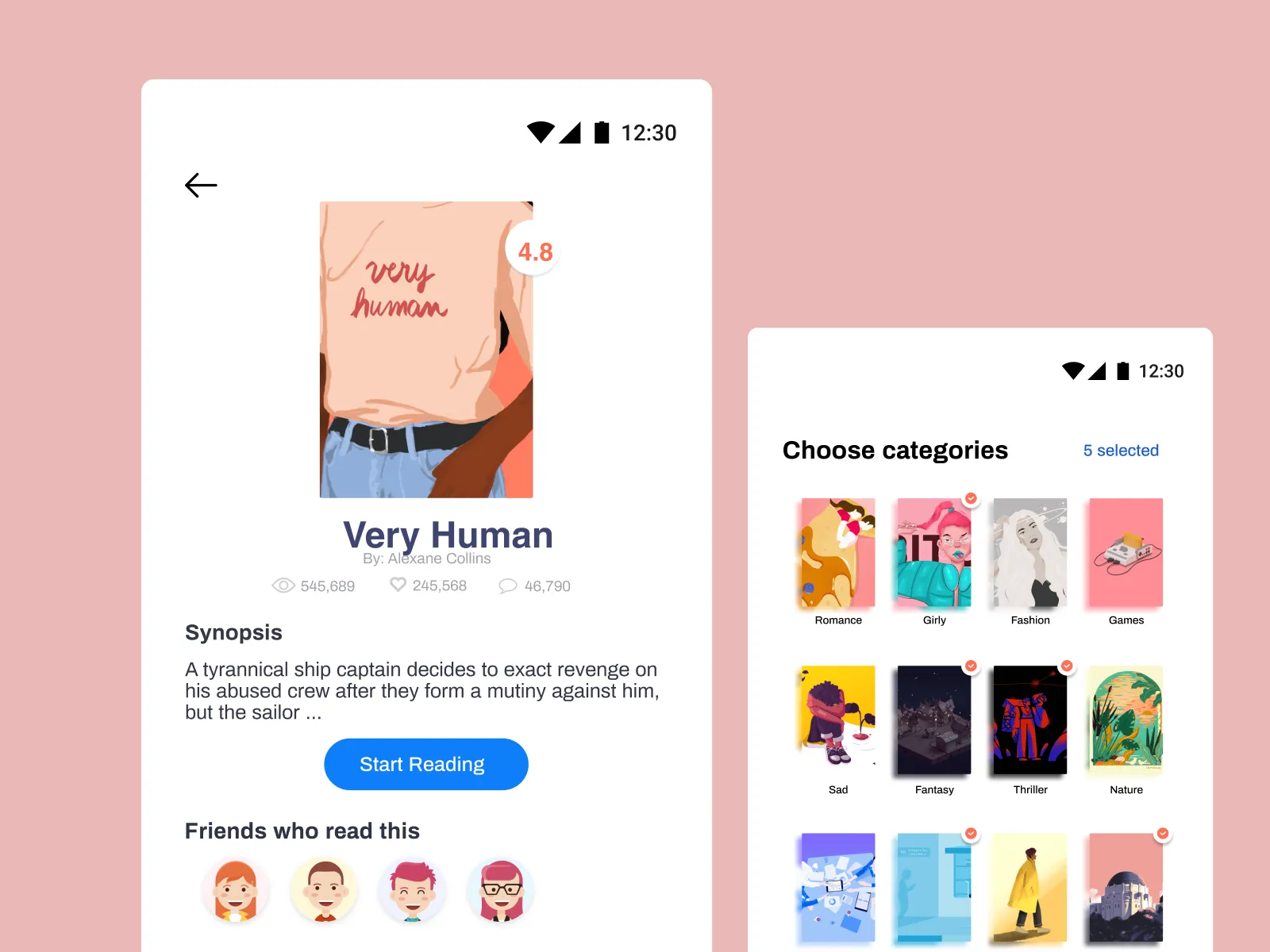 Ebook or Reading App for Figma and Adobe XD No 2