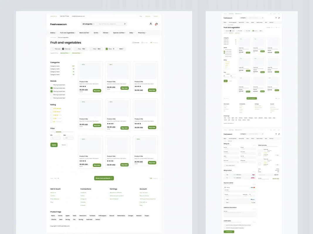 eCommerce Free Templates for Figma for Figma and Adobe XD