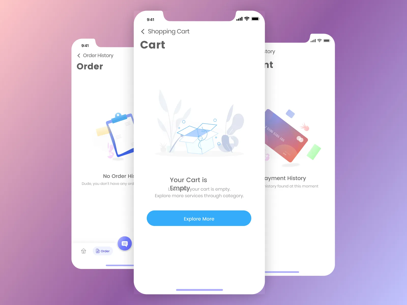 Empty App Screens Illustrations for Figma and Adobe XD No 4