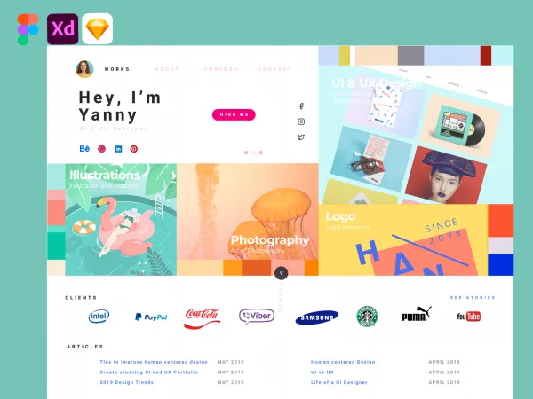 Epic Portfolio for Figma and Adobe XD