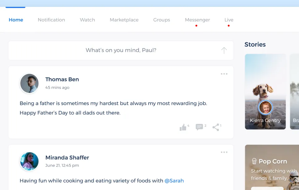 Facebook Redesign for Figma and Adobe XD No 4