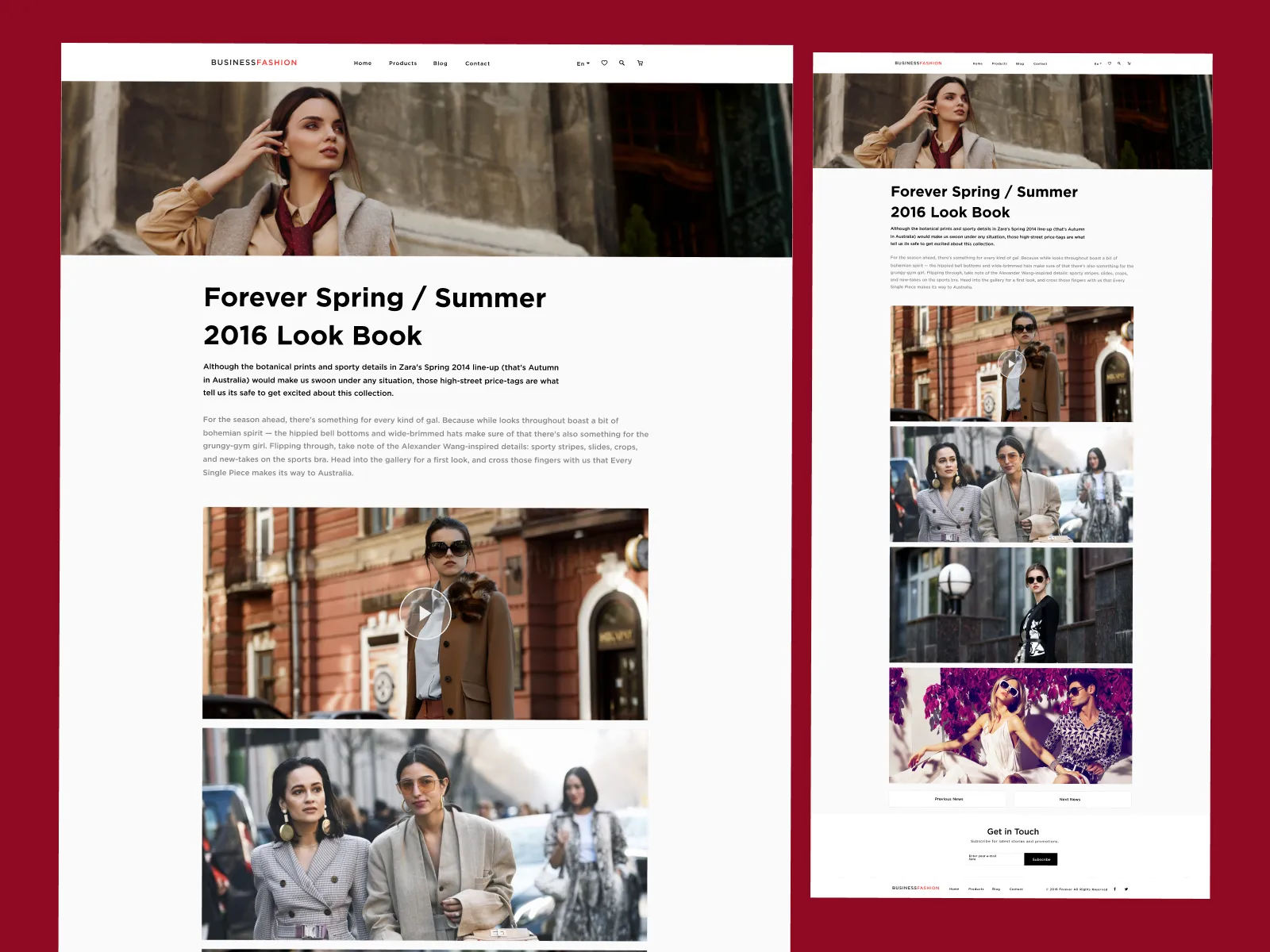 Fashion Blog & Magazine for Figma and Adobe XD No 2