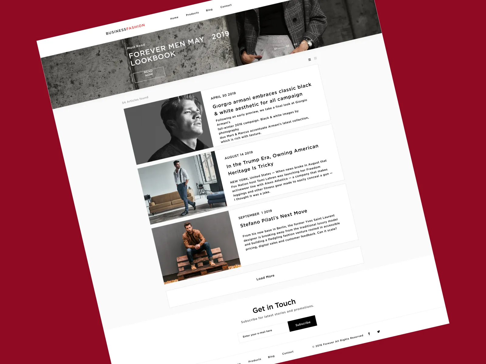 Fashion Blog & Magazine for Figma and Adobe XD No 4