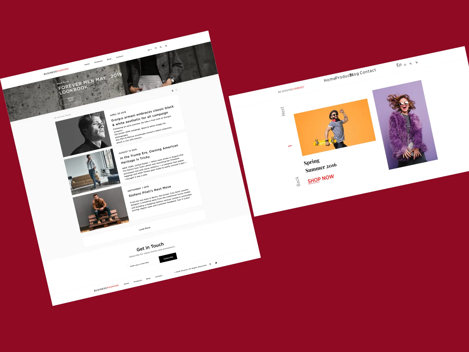 Fashion Blog & Magazine for Figma and Adobe XD No 5