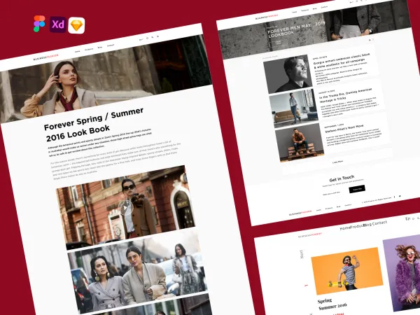 Fashion Blog & Magazine for Figma and Adobe XD