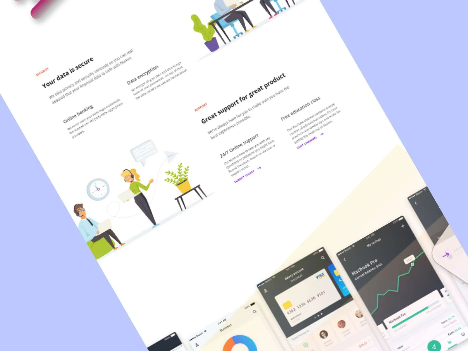 Finance Landing Page for Figma and Adobe XD No 4