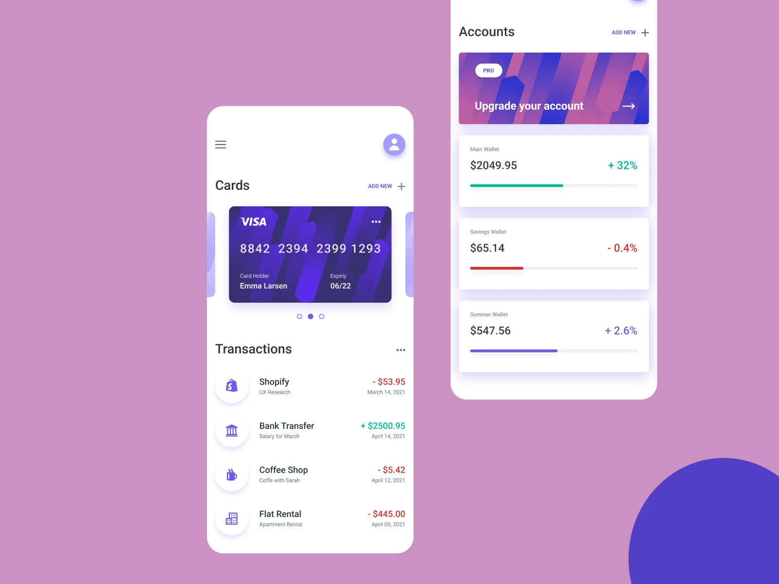 Finance Mobile App UI Kit for Figma and Adobe XD No 4