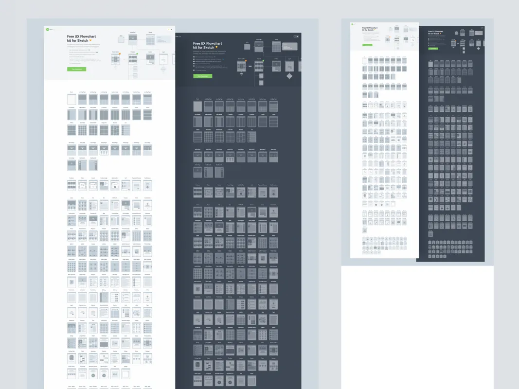 Flowchart Kit for Sketch / Figma for Figma and Adobe XD