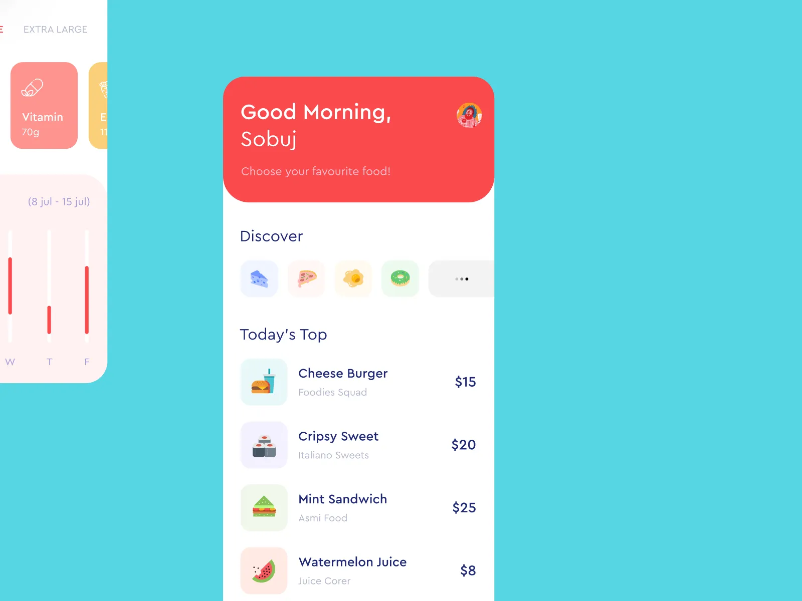 Food App Exploration for Figma and Adobe XD No 4