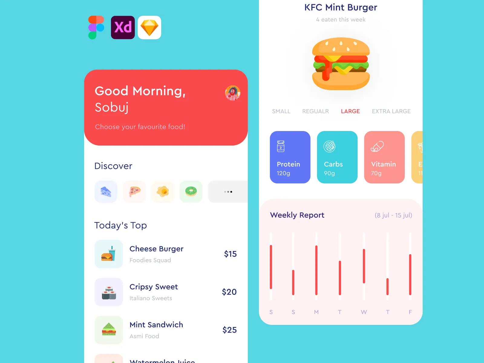 Food App Exploration  - Free template