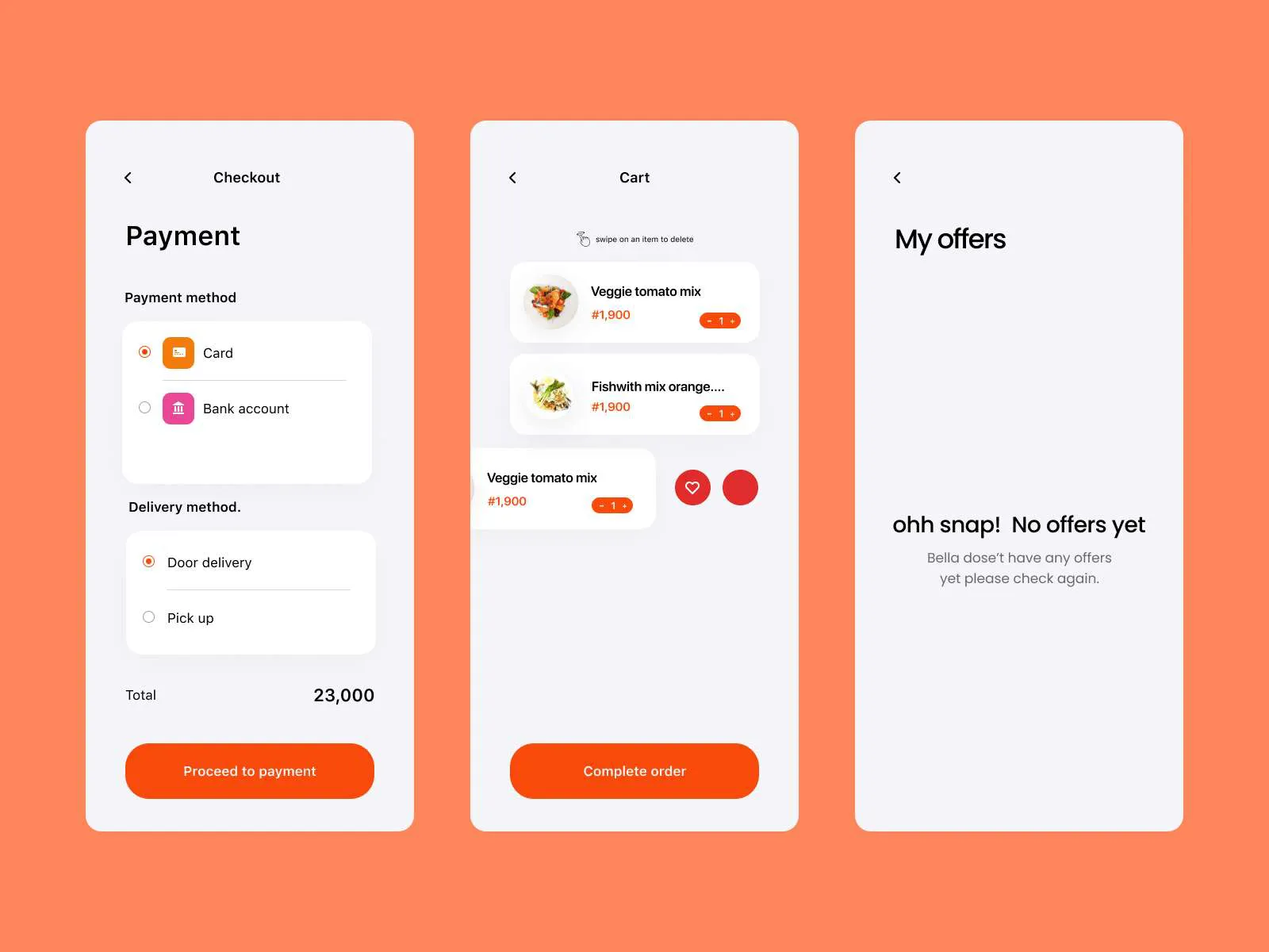 Food App UI Kit for Figma and Adobe XD No 4