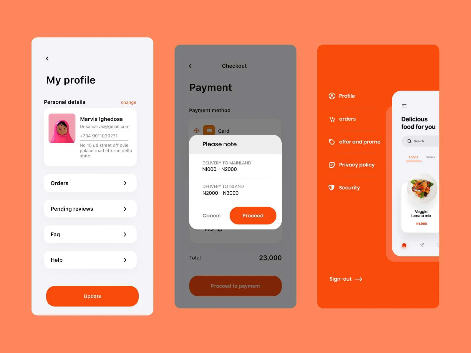 Food App UI Kit for Figma and Adobe XD No 5
