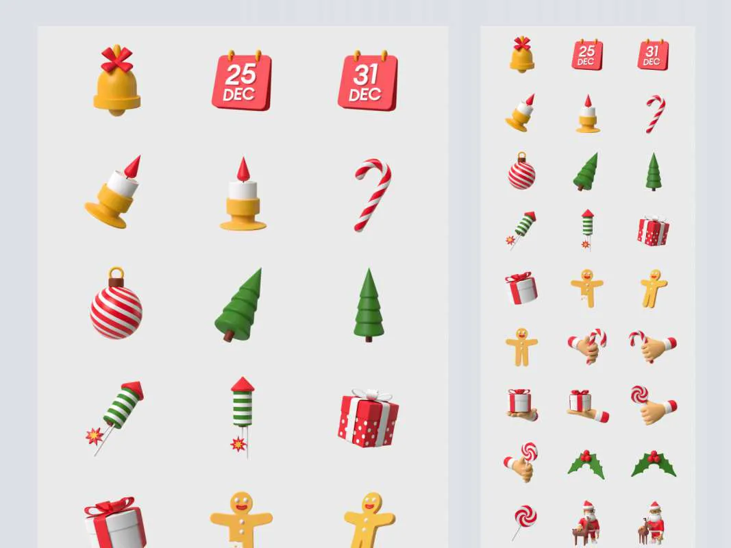 Free Christmas 3D Illustrations for Figma and Adobe XD