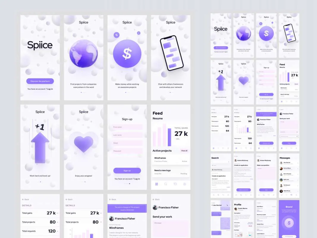 Freelance Platform UI Kit for Figma for Figma and Adobe XD