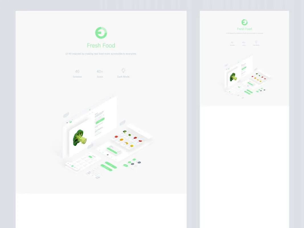 Fresh Food UI Kit for Adobe XD for Figma and Adobe XD