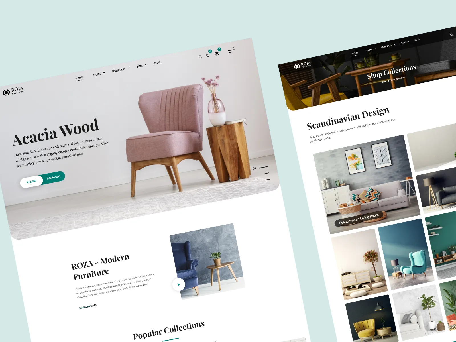 Furniture Website Design UI Concept for Figma and Adobe XD No 4