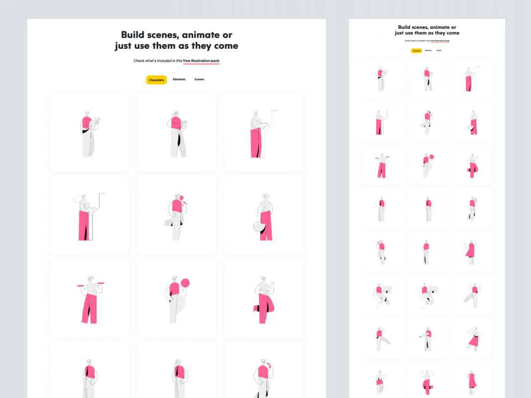 Ghost Free Illustrations for Figma and Adobe XD