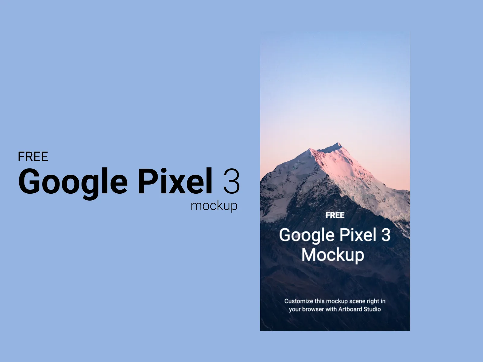 Google Pixel 3 Realistic Mockup for Figma and Adobe XD No 4