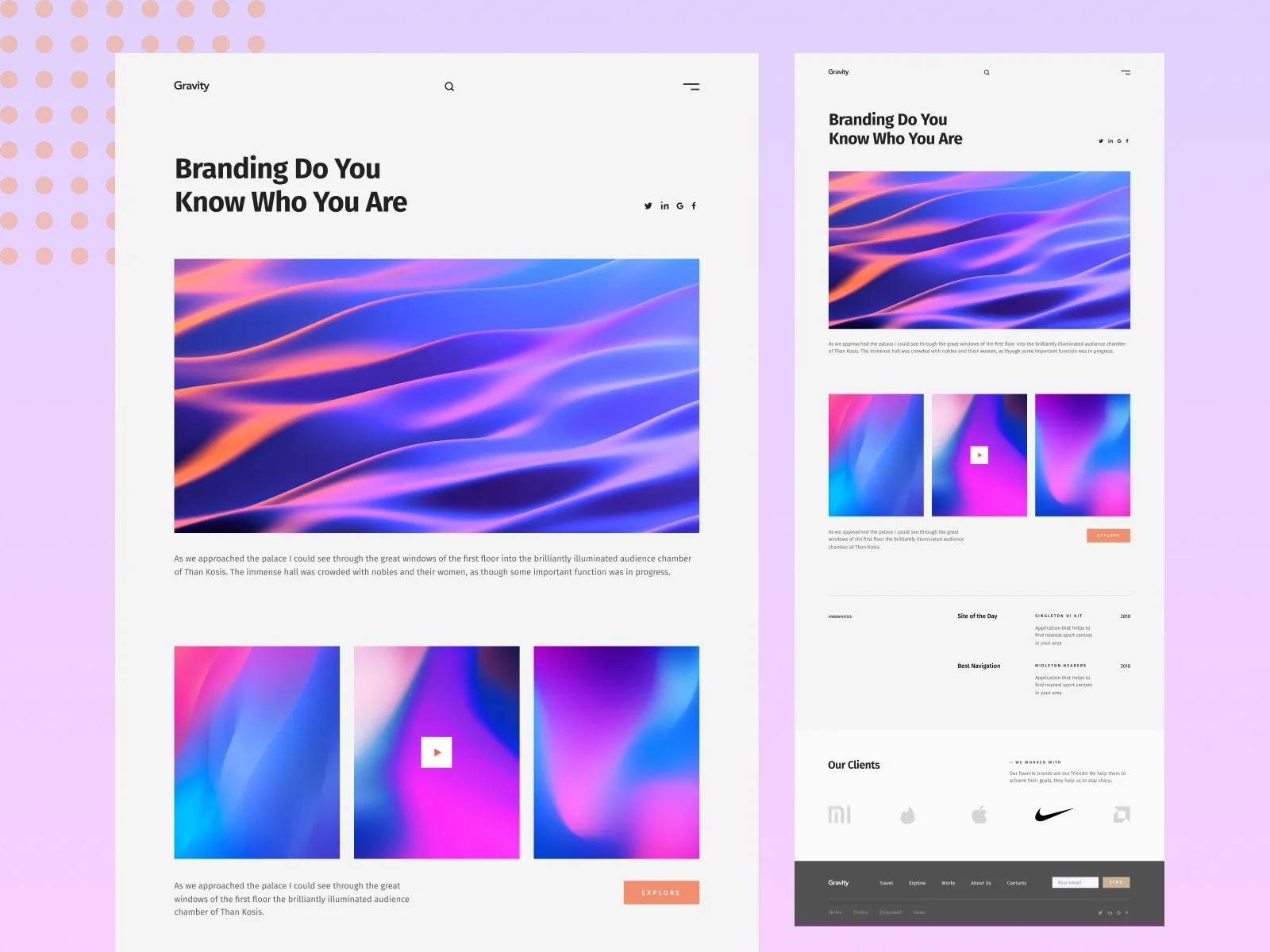 Gravity Agency Portfolio for Figma and Adobe XD No 4