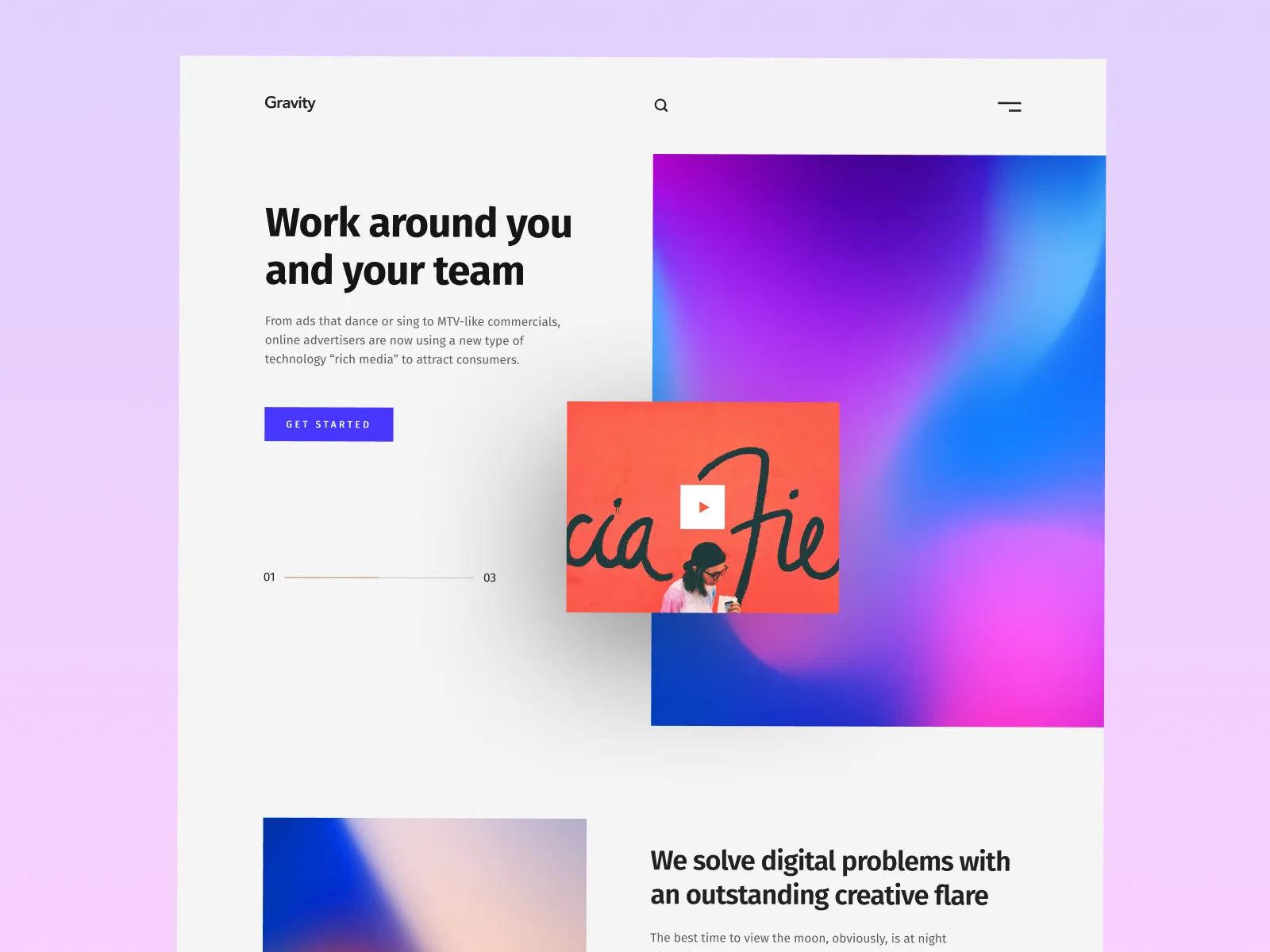 Gravity Agency Portfolio for Figma and Adobe XD No 5