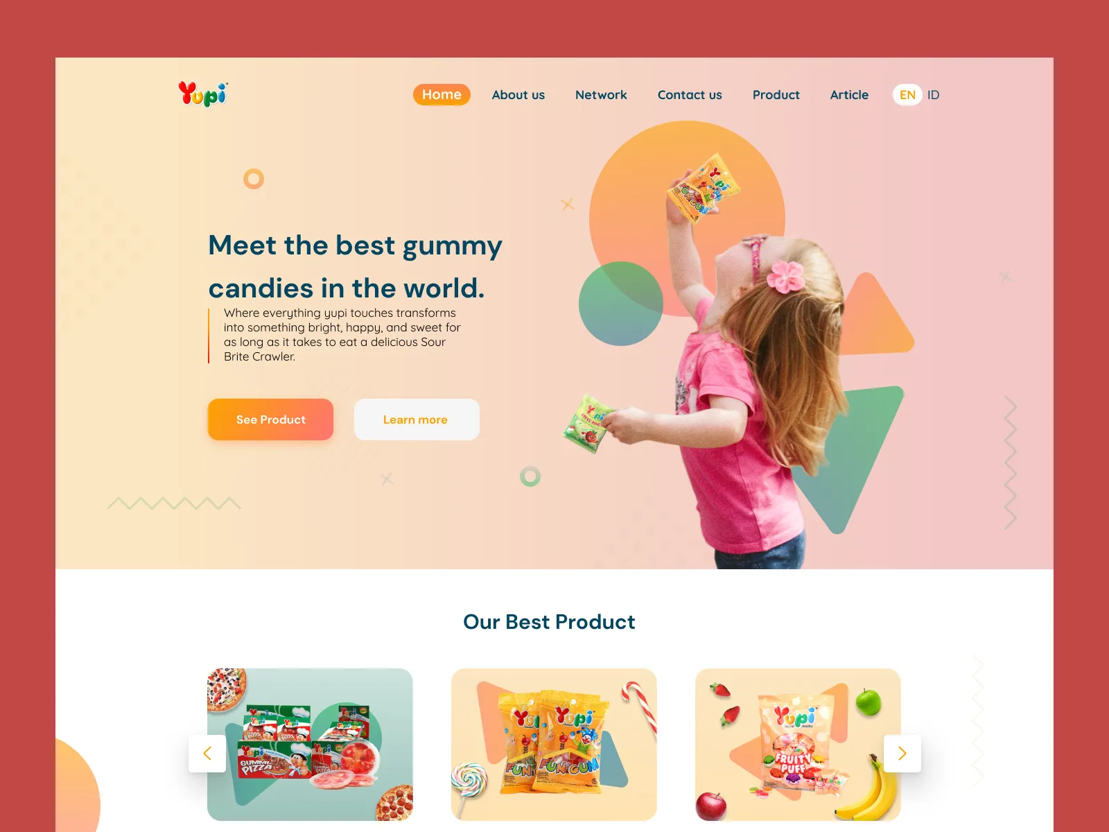Gummy Candies Home for Figma and Adobe XD No 2