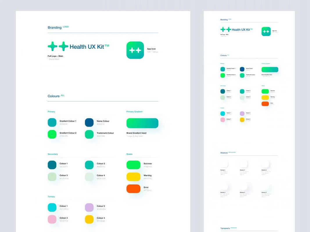 Health Industry Design System UI Kit for Adobe XD for Figma and Adobe XD