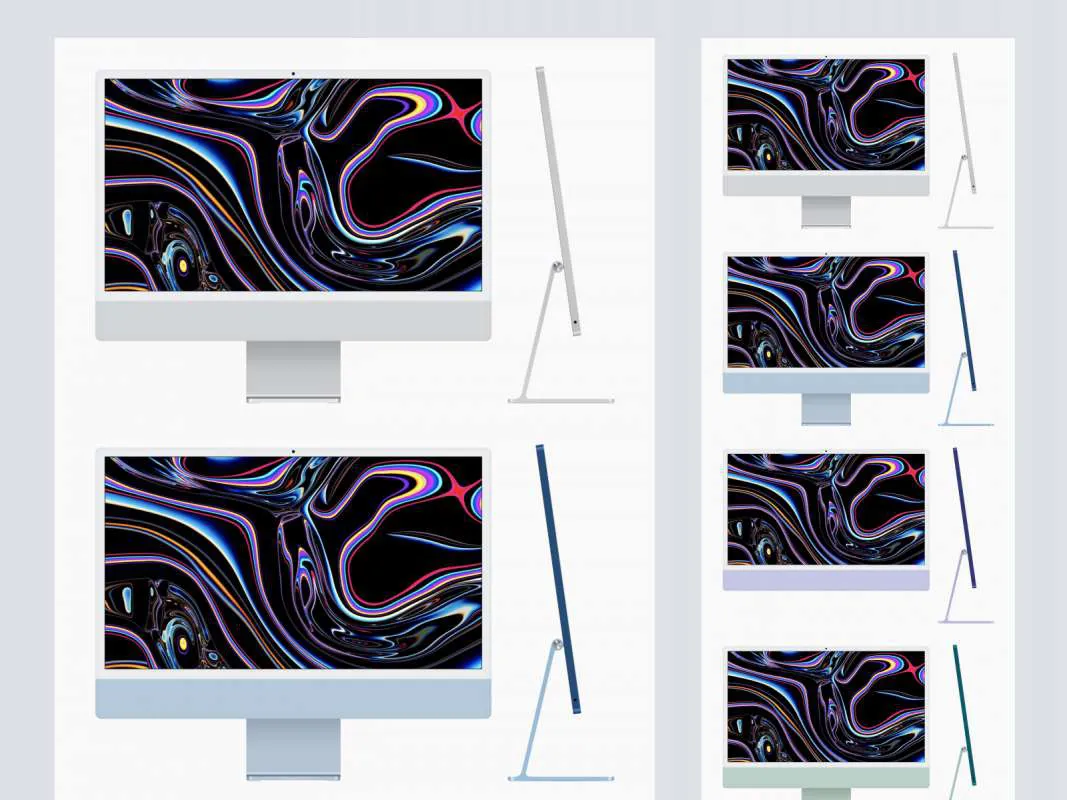 iMac 24 Inch Realistic Free Mockup for Figma for Figma and Adobe XD