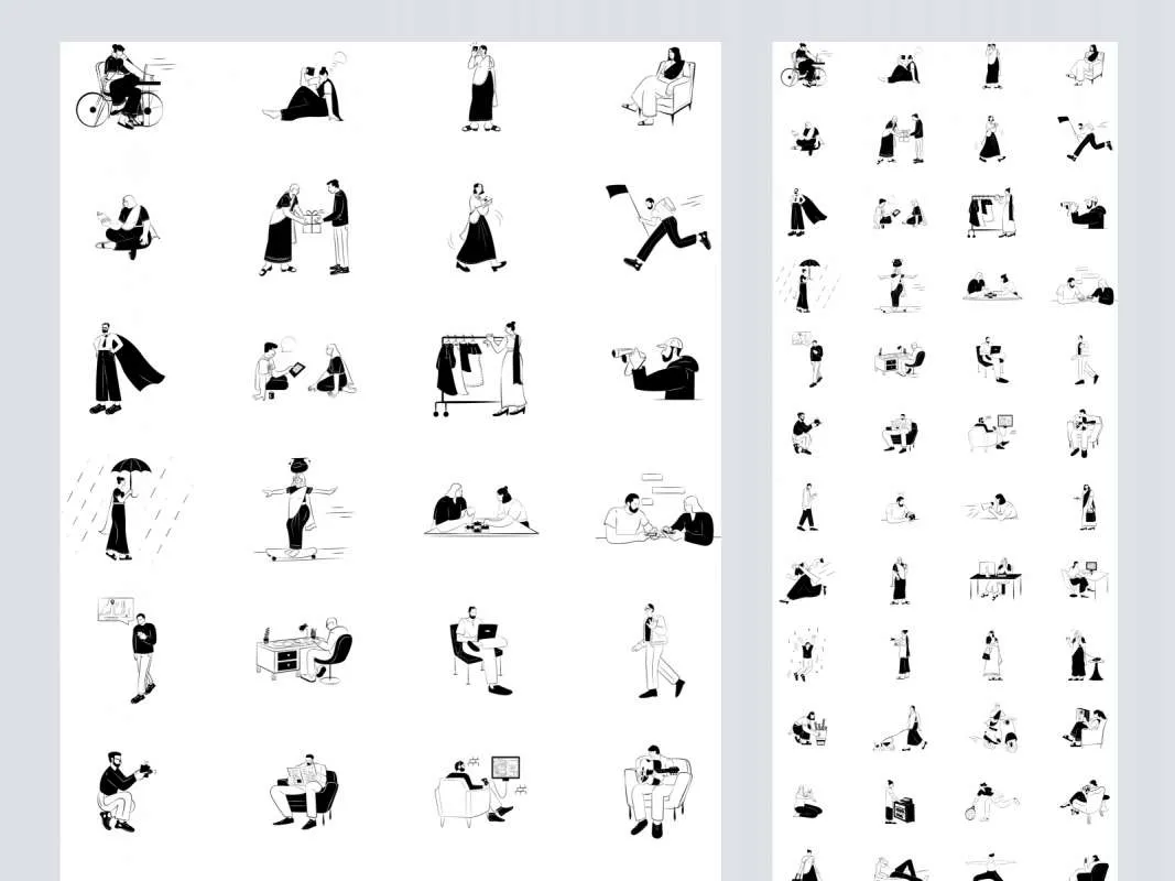 Indian Doodle Illustration Pack for Figma and Adobe XD