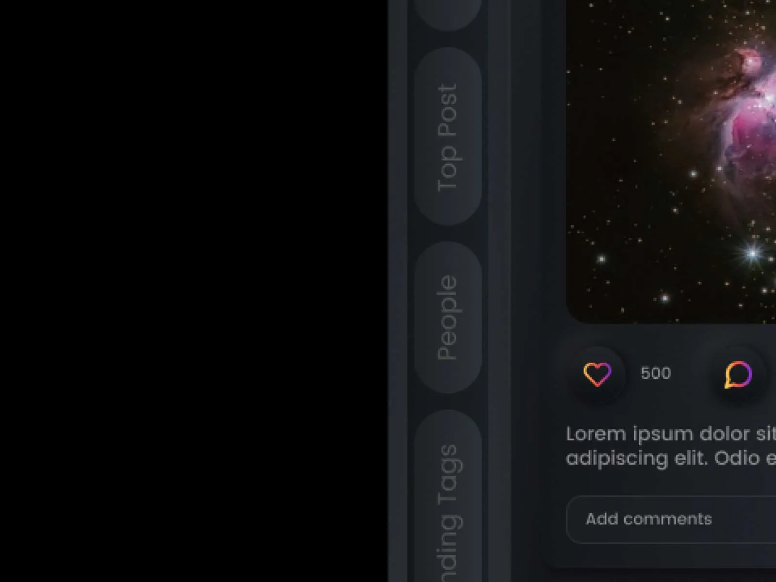 Instagram Black Cosmos for Figma and Adobe XD No 5