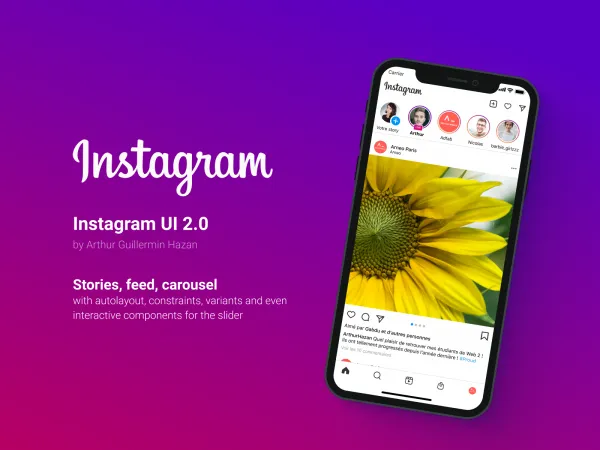 Instagram UI Kit for Figma and Adobe XD