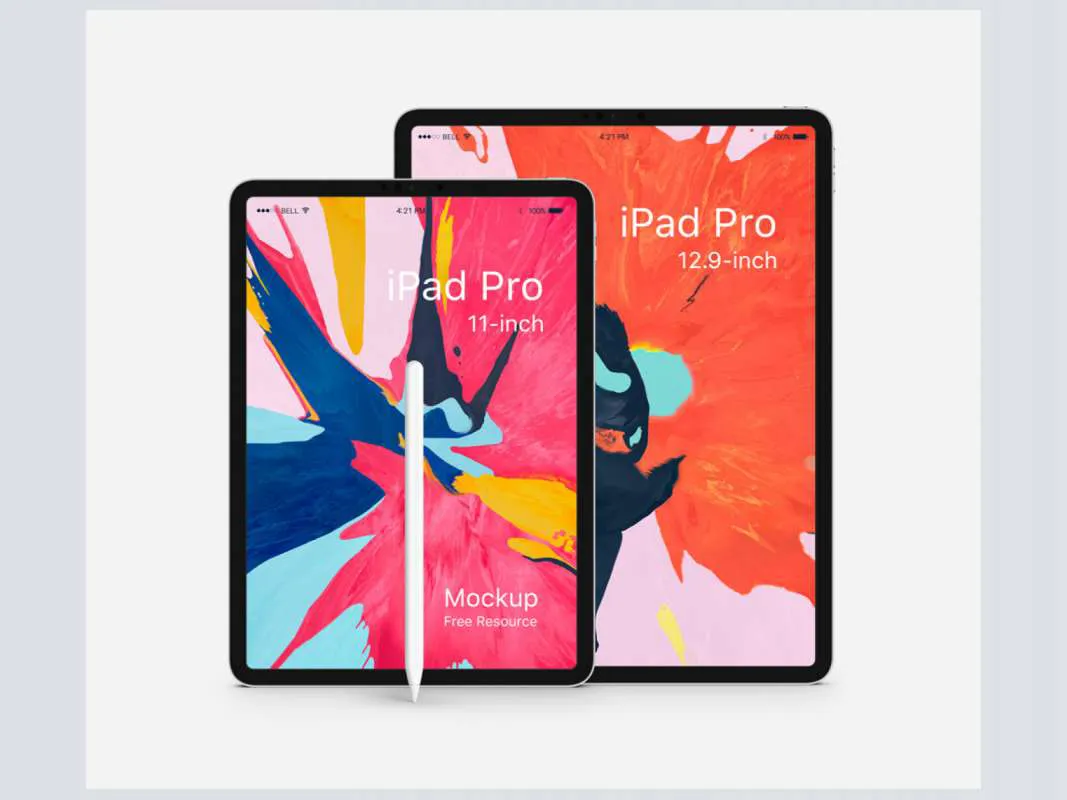 iPad Pro 2018 Mockups for Figma and Adobe XD