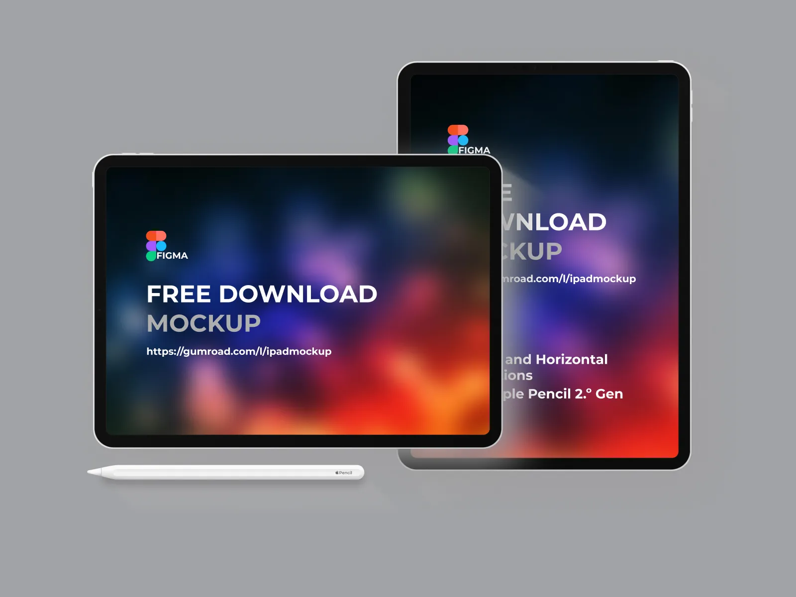 iPad Pro and Apple Pencil Mockup for Figma and Adobe XD No 2
