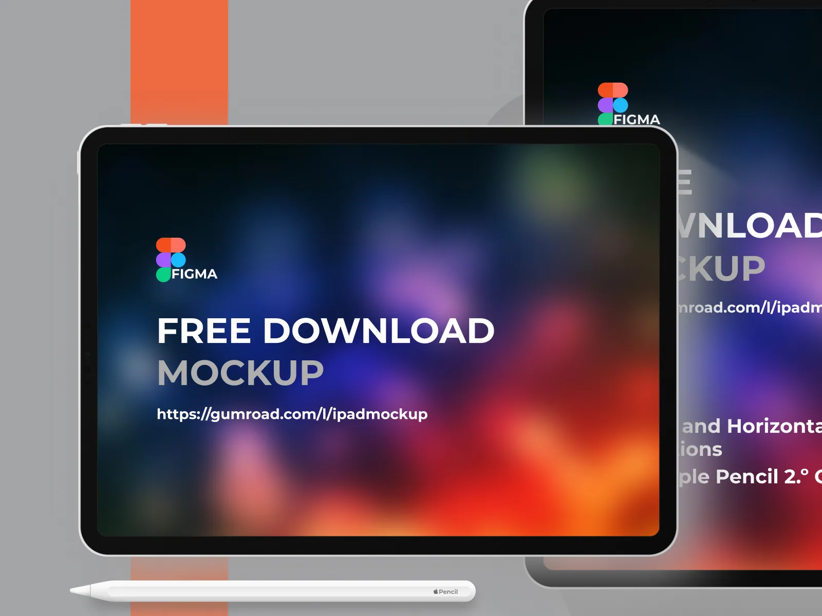 iPad Pro and Apple Pencil Mockup for Figma and Adobe XD No 4