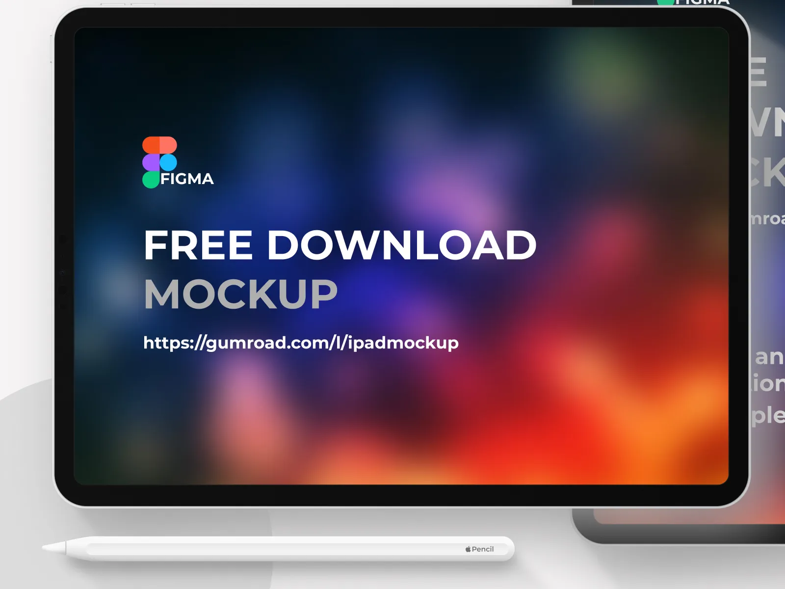 iPad Pro and Apple Pencil Mockup for Figma and Adobe XD No 4