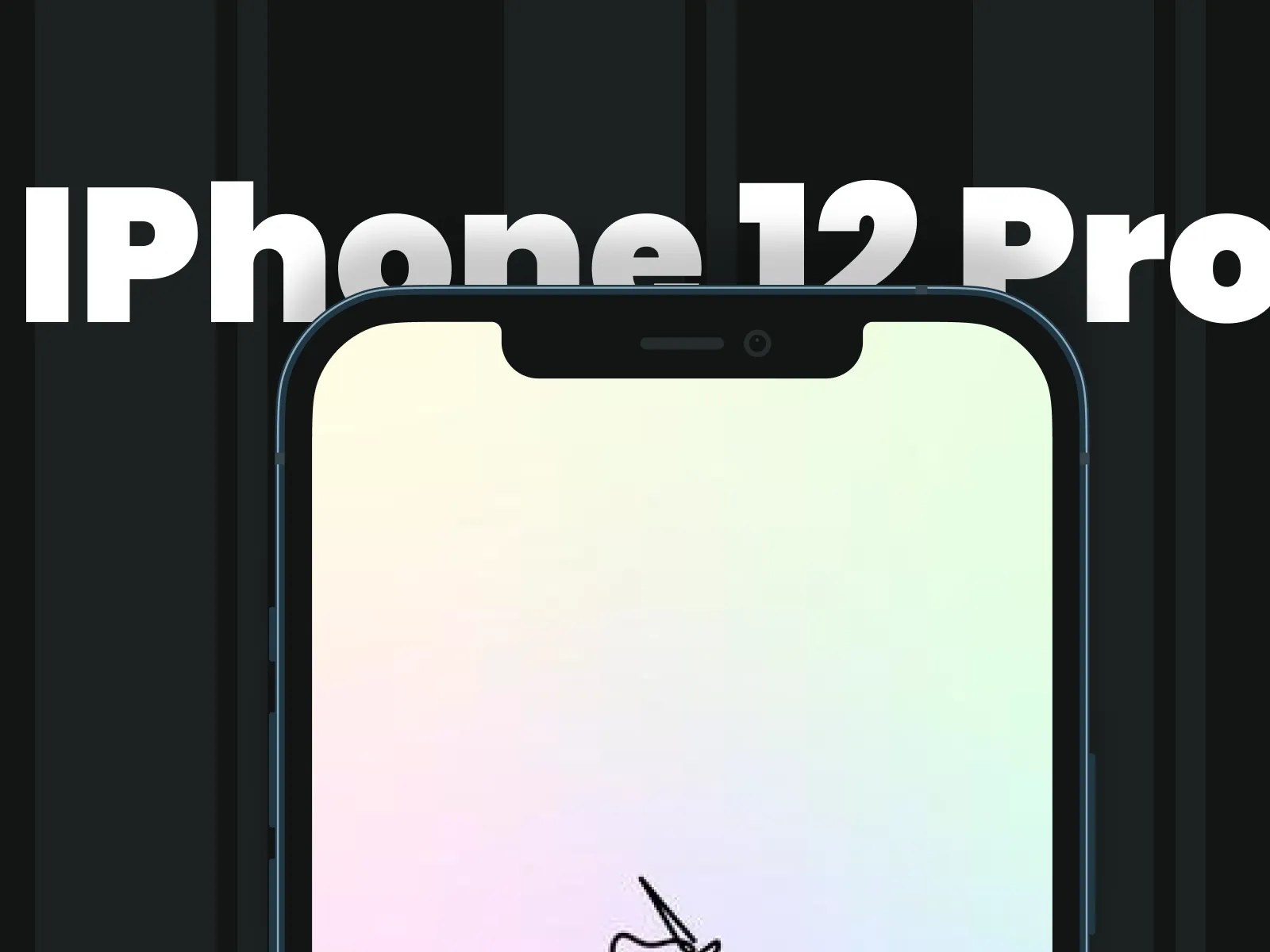 iPhone 12 Pro Max Flat Mockup for Figma and Adobe XD No 2