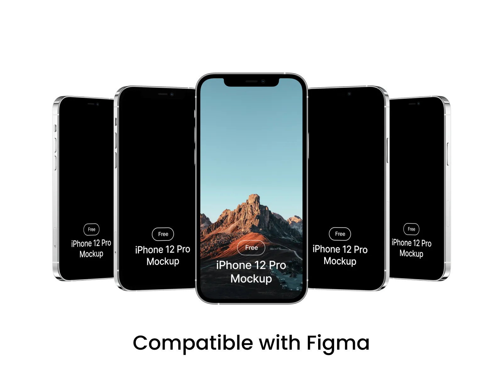 iPhone 12 Pro Realistic Mockup  - Free template