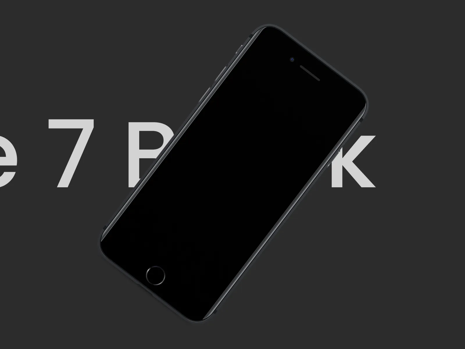 iPhone 7 Black Mockup for Figma and Adobe XD No 2